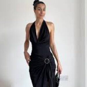 NWT Zara Black Slinky Dress